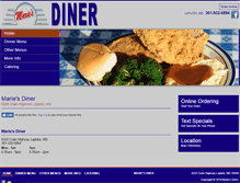 Tablet Screenshot of maries-diner.com